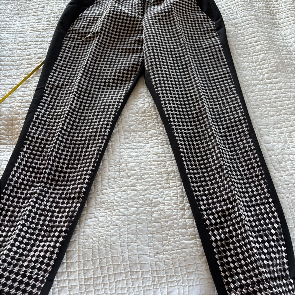 Stylish Black and White Houndstooth Pants